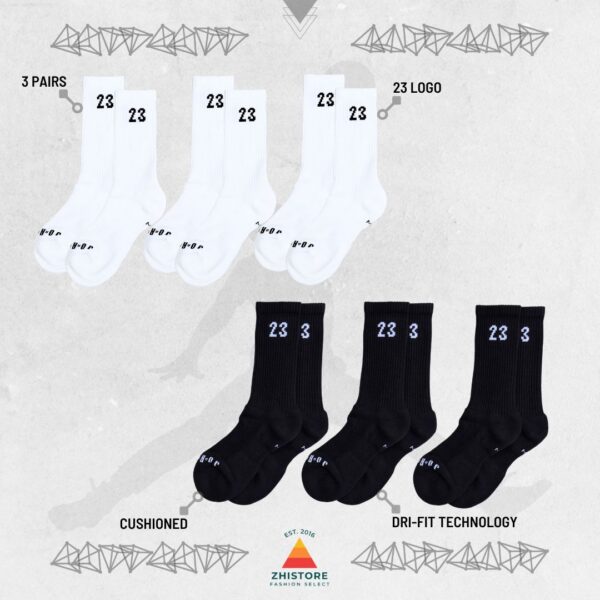 1 Nike Air Jordan【3雙一組】休閒長襪 襪子 白 黑 灰 DA5718-100 DA5718-011 DA5718-911