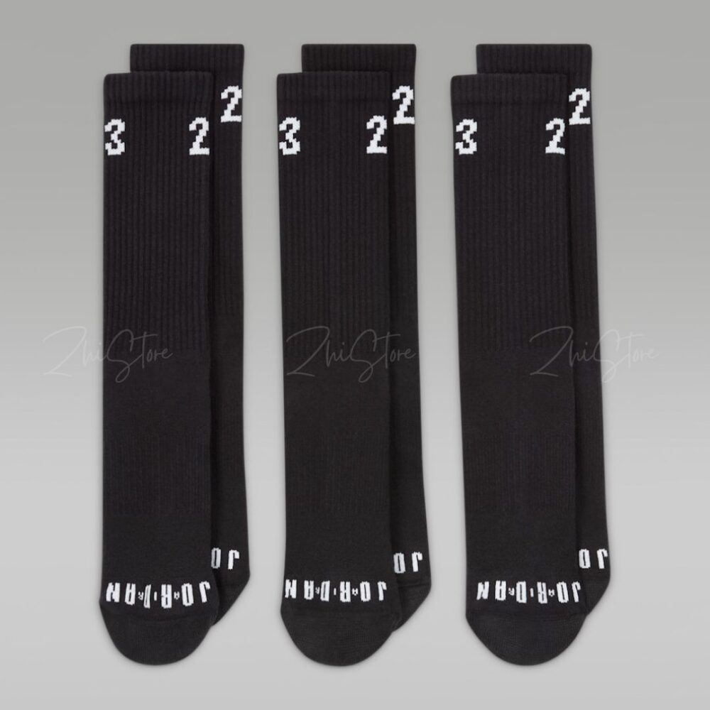 Nike Air Jordan【3雙一組】休閒長襪 襪子 白 黑 灰 DA5718-100 DA5718-011 DA5718-911