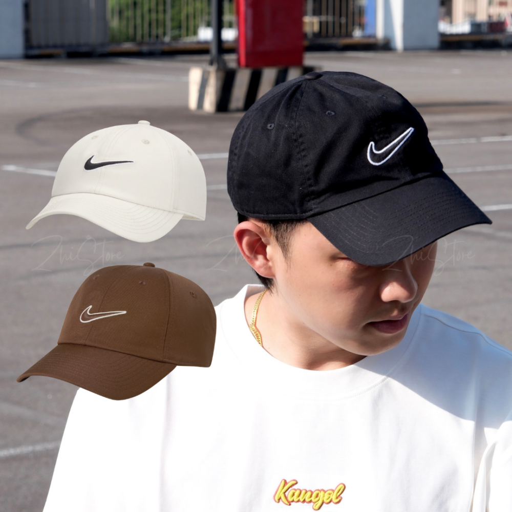 FB5368 FB5369 HF0383-429 (1) Nike Club Futura Cap 刺繡 老帽 帽子 棒球帽 遮陽帽 燕麥色 黑色 咖啡色 FB5369-072