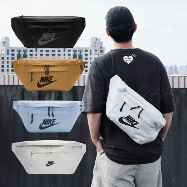 Nike Tech 側背 大腰包 大容量 包包 黑色 米白 卡其 霧藍 軍綠 BA5751-010 072 222 479 790