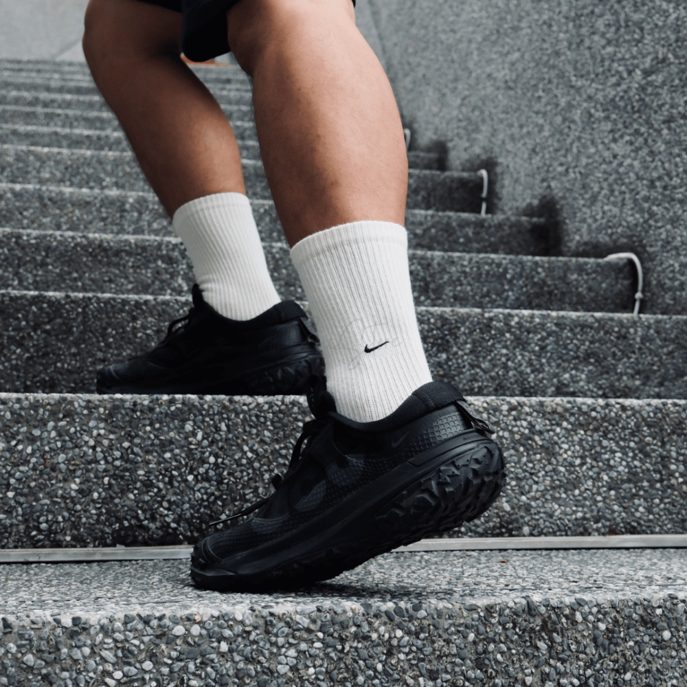 Nike Everyday【2雙一組】刺繡小勾 小Nike 小Logo 長襪 奶油白色 FZ3073-133
