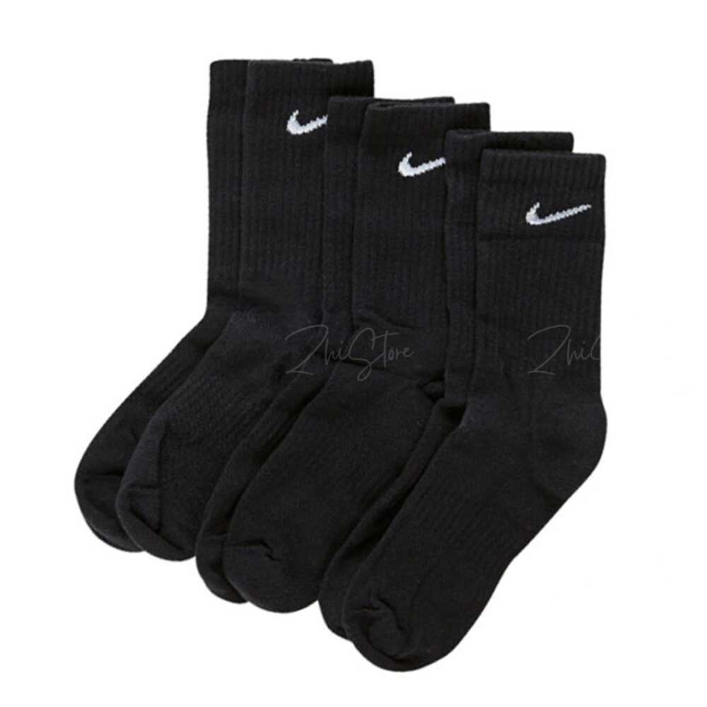 16 Nike Everyday Cushioned【3雙一組】毛圈布底 / 薄底 基本款 勾勾 黑色 長襪 白襪 SX7664-010 SX7676-010