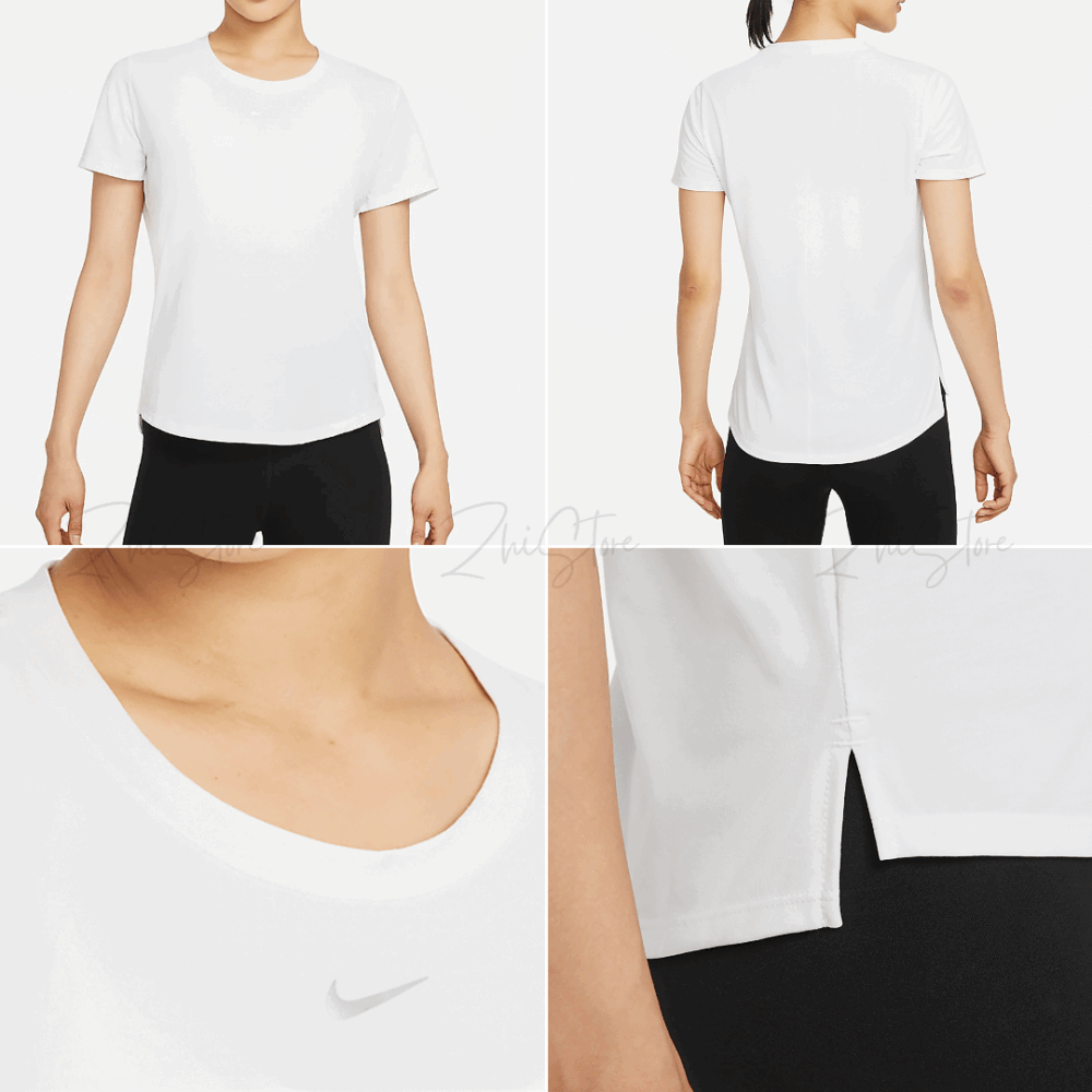 Nike Dri-FIT One Luxe 女款 運動排汗 防曬 短袖上衣 白色 短T SPF40+ 慢跑 訓練 瑜珈 DD0619-100