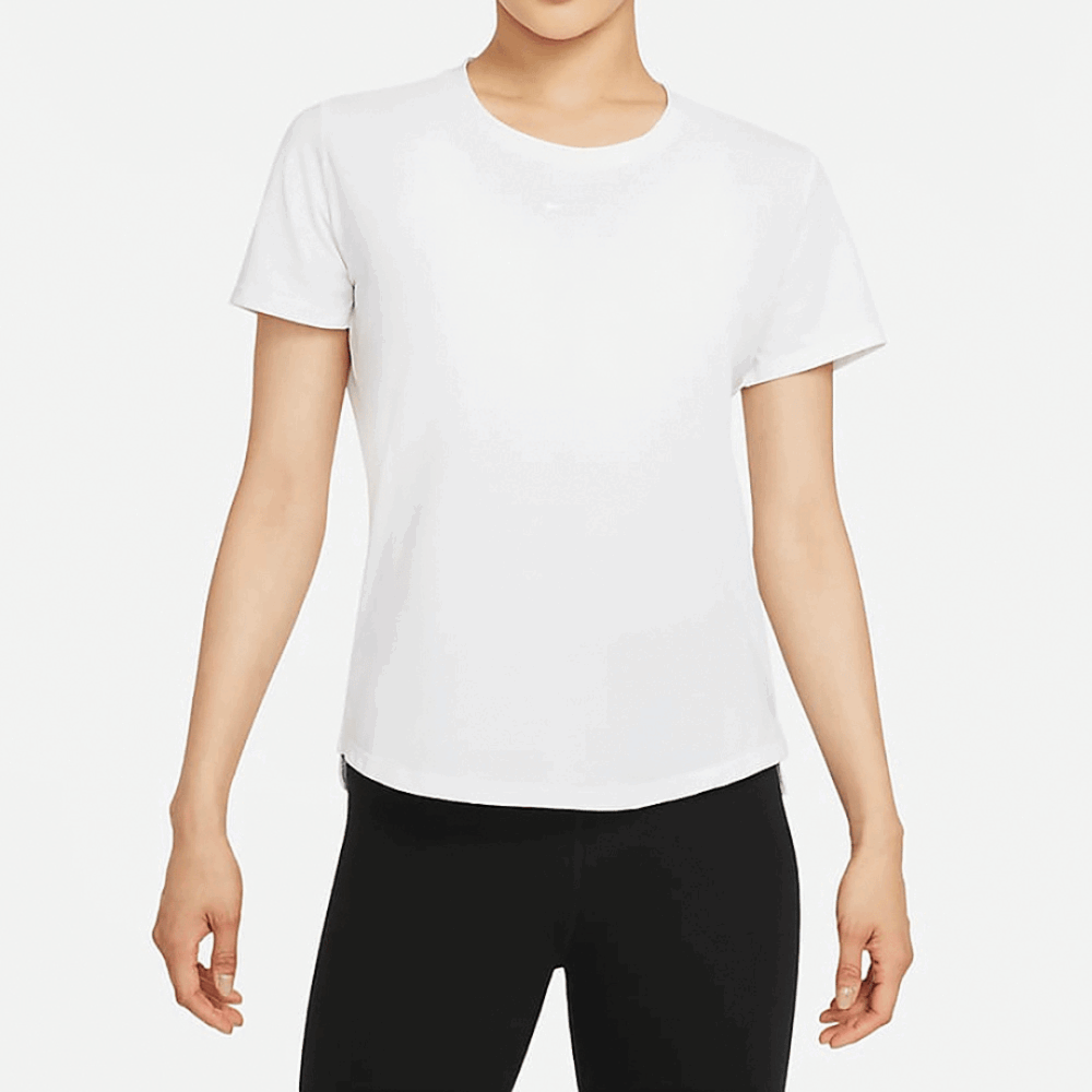 Nike Dri-FIT One Luxe 女款 運動排汗 防曬 短袖上衣 白色 短T SPF40+ 慢跑 訓練 瑜珈 DD0619-100