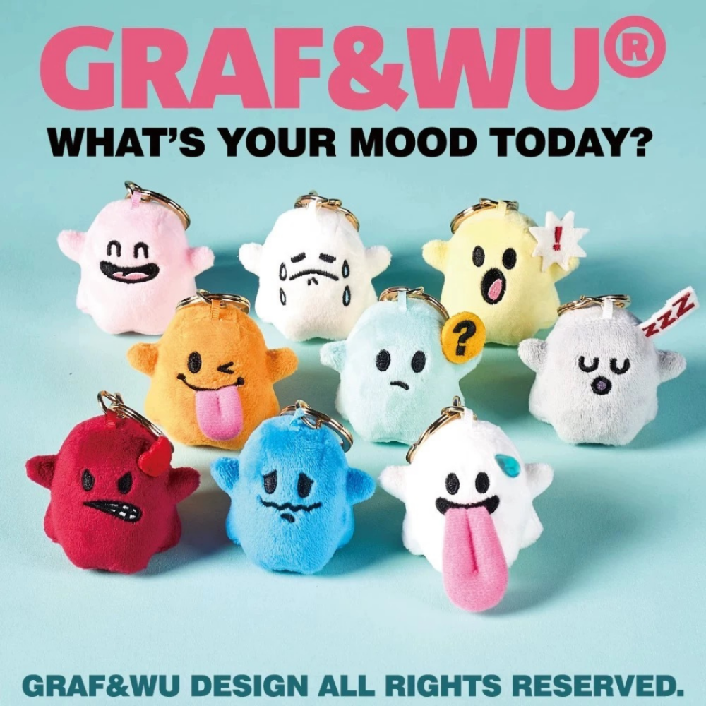 GRAF&WU 迷你版 可愛鬼 心情系列 玩偶 公仔 吊飾 鑰匙圈