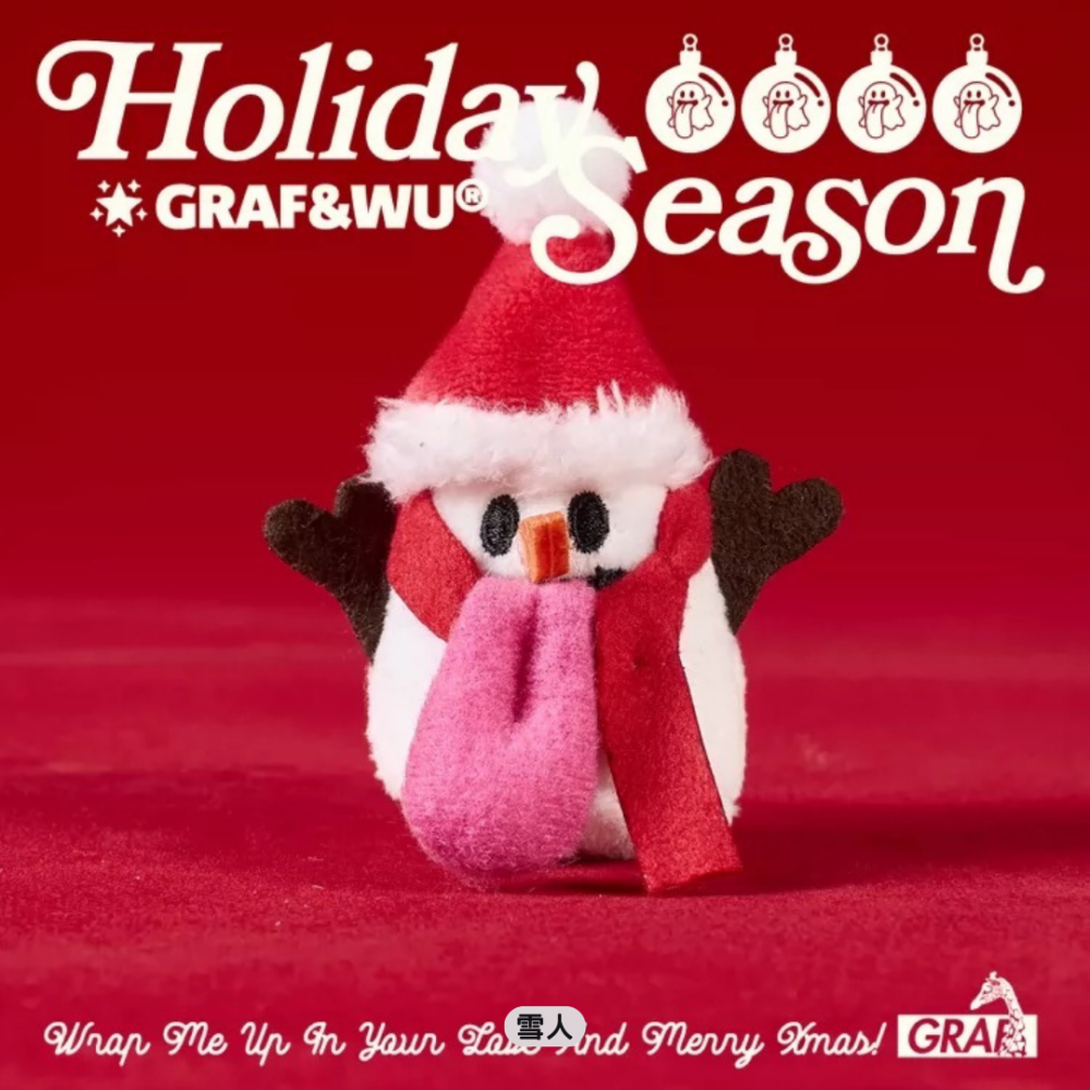 GRAF&WU 迷你版 可愛鬼 聖誕系列 麋鹿 雪人 玩偶 公仔 吊飾 鑰匙圈