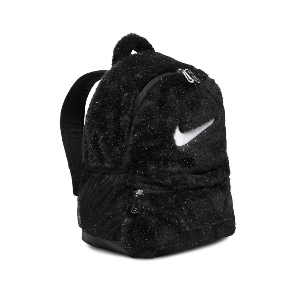 Nike Faux Fur 人造皮草 毛絨 後背包 金蔥 黑色 迷你後背包 絨毛包 FZ1330-010