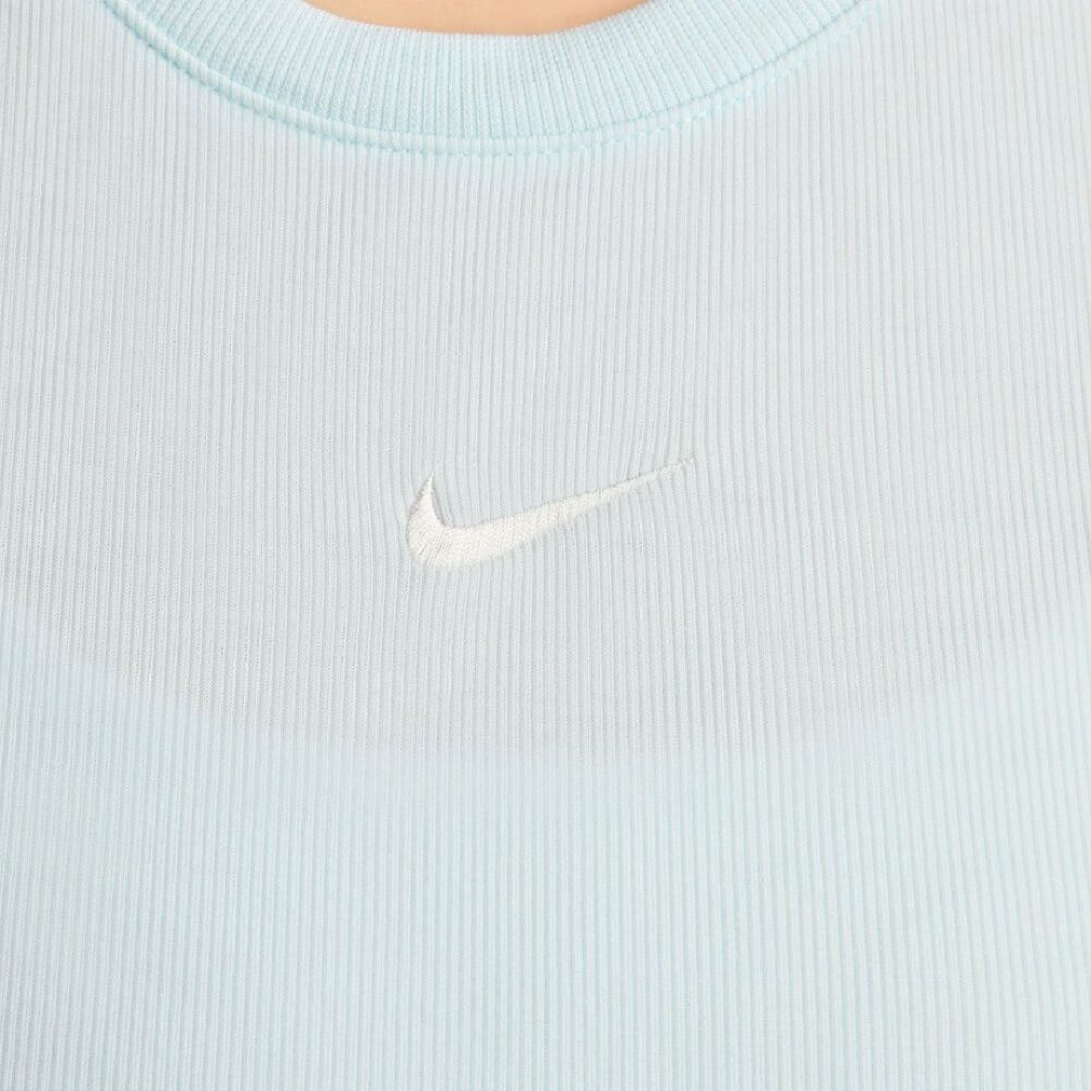 13 Nike NSW 羅紋 短版 刺繡 Logo 背心 無袖背心 運動背心 米白 水藍 FB8280-104 FB8280-474