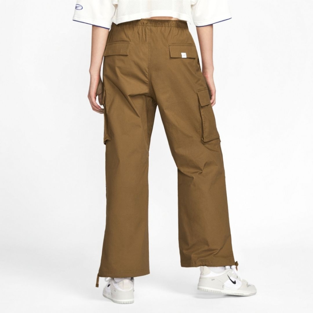Nike NSW Mid-Rise Cargo 刺繡 Logo 中腰 抽繩 工裝長褲 褲子 工裝褲 棕褐色 FV7521-281