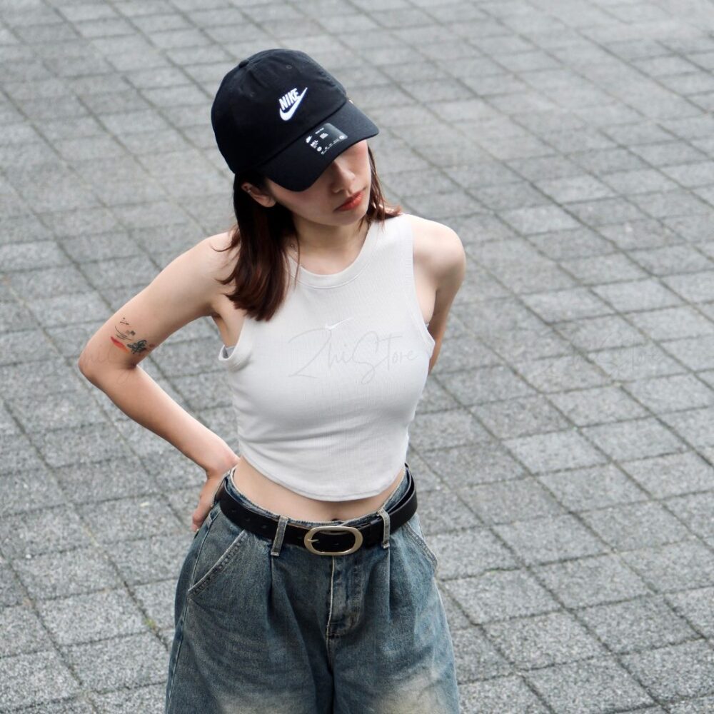 7 Nike NSW 羅紋 短版 刺繡 Logo 背心 無袖背心 運動背心 米白 水藍 FB8280-104 FB8280-474