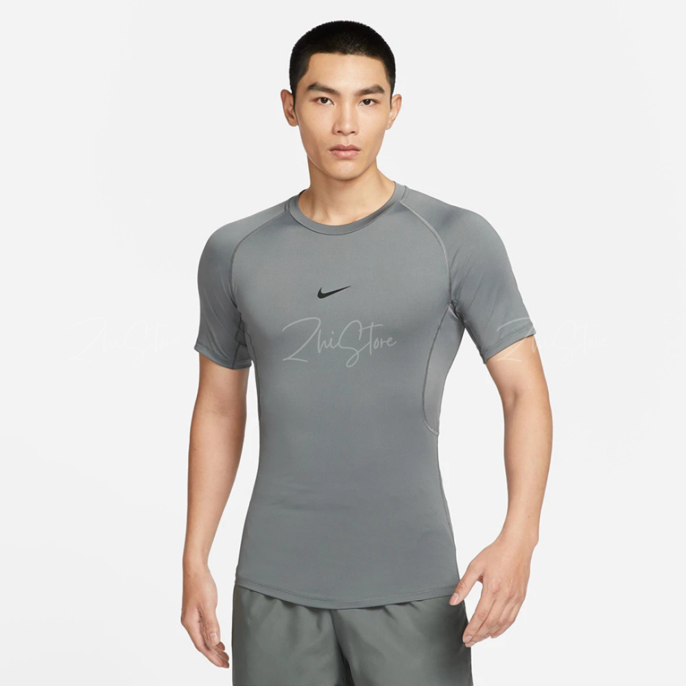 Nike Pro Dri-FIT 男款 緊身運動短袖上衣 運動束衣 健身衣 緊身衣 運動上衣 排汗短T 灰色 FB7933-084