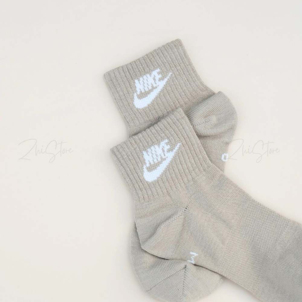 Nike Everyday Essential【3雙一組】薄款 中筒襪 襪子 休閒襪 象牙白 卡其色 棕色 DX5074-904