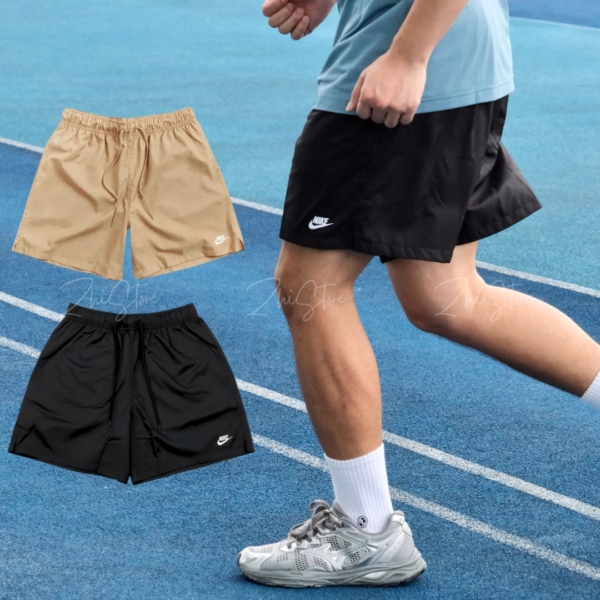 Nike Club Flow Short 休閒短褲 刺繡Logo 膝上短褲 運動短褲 健身短褲 海灘褲 黑色 卡其色 FN3308-010 FN3308-297