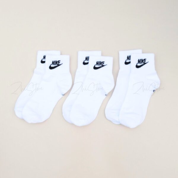 Nike Essential【3雙一組】中筒襪 薄底 白襪 休閒襪 DX5074-101