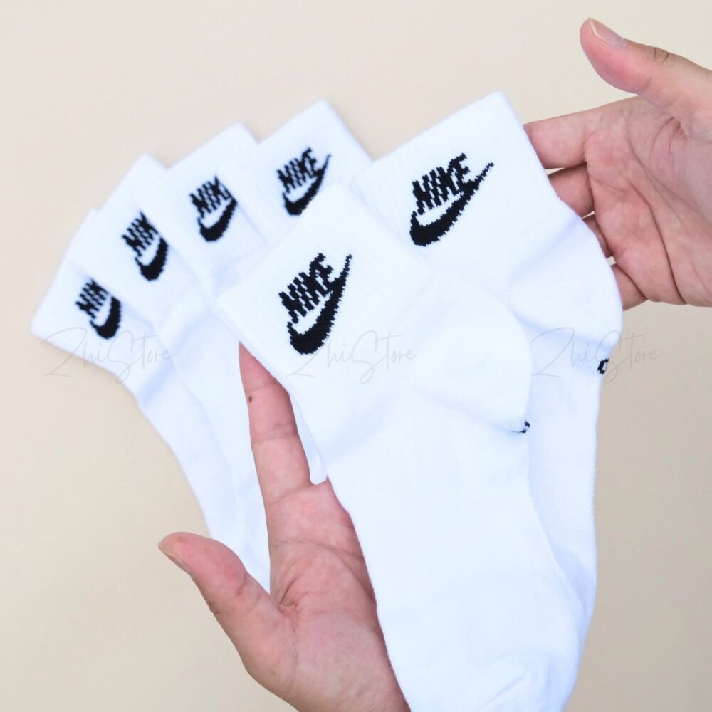 Nike Essential【3雙一組】中筒襪 薄底 白襪 休閒襪 DX5074-101