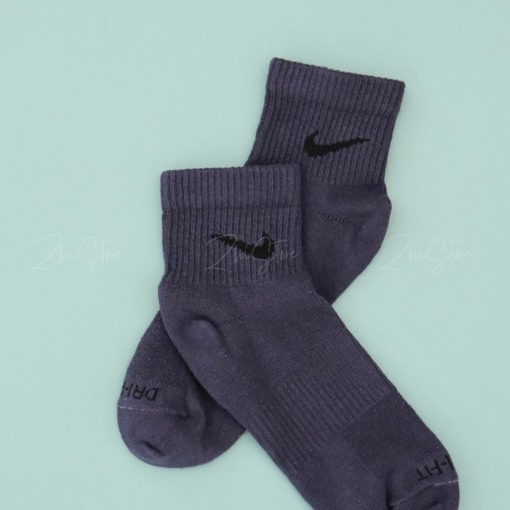 Nike Plus【3雙一組】薄款 中筒襪 襪子 休閒襪 檸檬綠 深藍 淡紫灰 SX6893-913