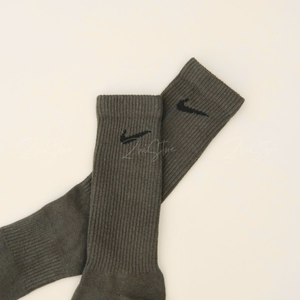 Nike Everyday Plus【3雙一組】Logo 薄款 長襪 休閒襪 襪子 橄欖綠 卡其色 燕麥灰 SX6891-915