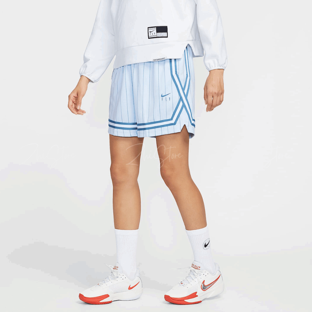 Nike Fly Crossover 女款 條紋 籃球短褲 運動短褲 水藍 FZ5511-423