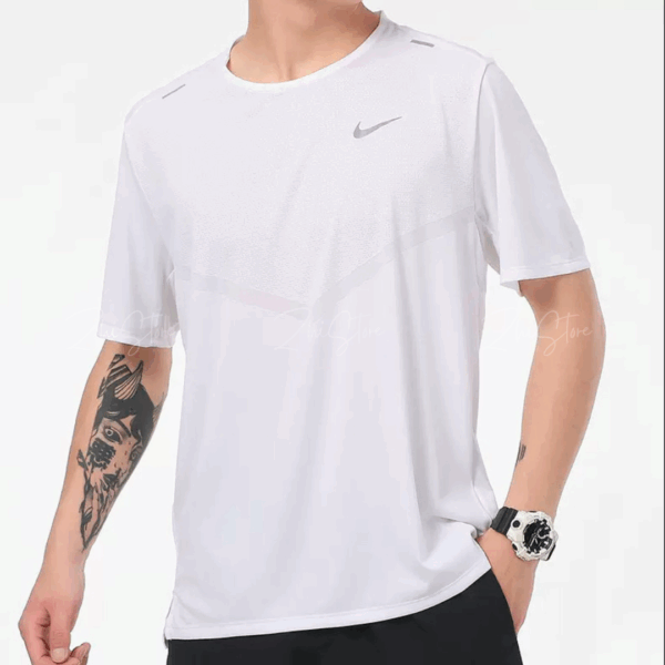 Nike Dri-FIT Rise 365 反光Logo 運動短袖上衣 排汗上衣 排汗衣 透氣 慢跑 白色 CZ9185-100