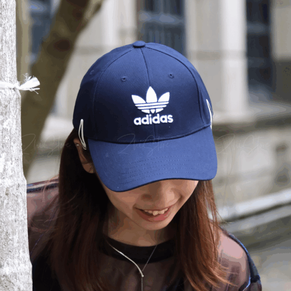 adidas originals 三葉草 刺繡 Logo 棒球帽 老帽 帽子 深藍色 DV0174