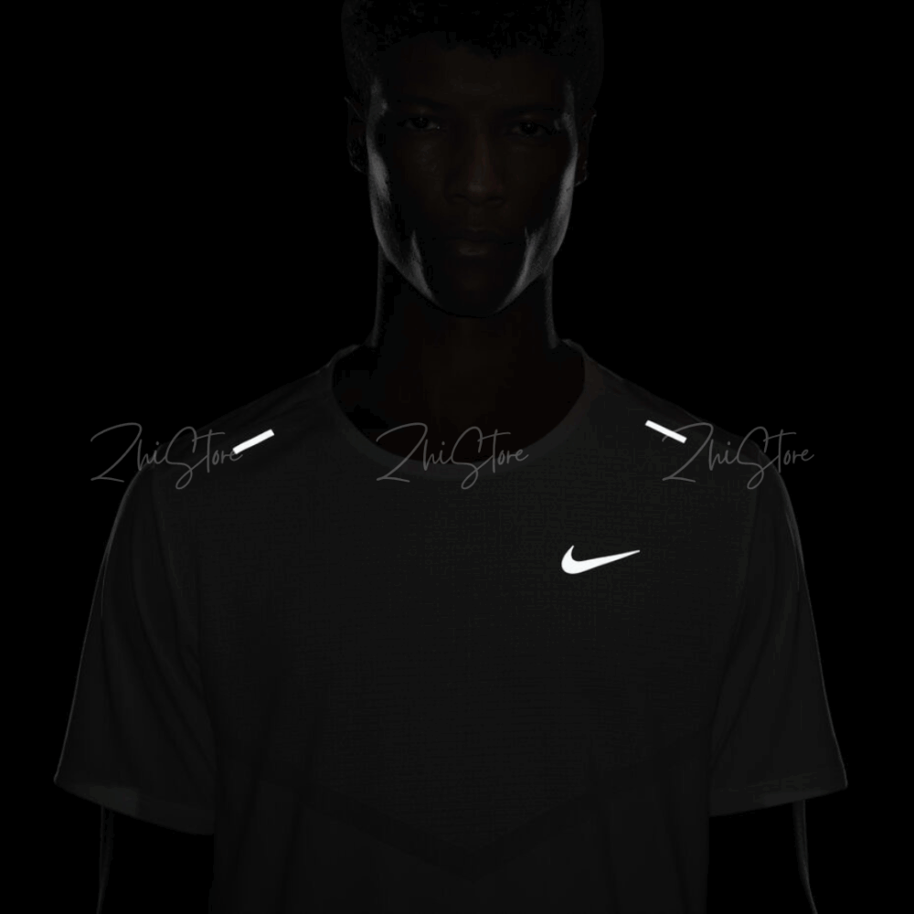 Nike Dri-FIT Rise 365 反光Logo 運動短袖上衣 排汗上衣 排汗衣 透氣 慢跑 白色 CZ9185-100