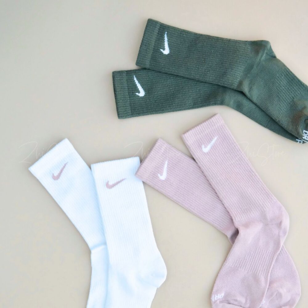 102 Nike Everyday Plus【3雙一組】薄底 長襪 休閒襪 襪子 丁香紫 深孔雀綠 白紫 SX6891-909