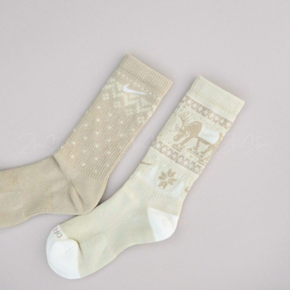 14 Nike Plus【2雙】奶茶色 綠色 長襪 襪子 聖誕節 耶誕節 HV6939-902 HV6939-901