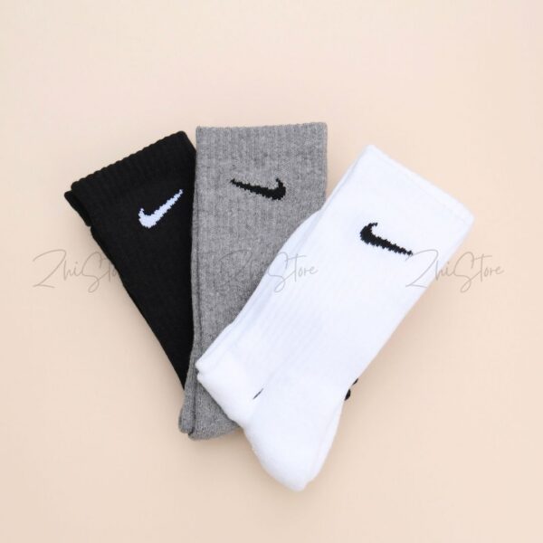 Nike Everyday 【3雙一組】基本款 Logo 毛圈布底 長襪 黑 灰 白 灰襪 白襪 黑襪 SX7664-964