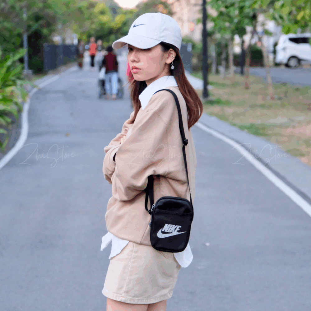 Nike Heritage 斜背包 側背包 肩背包 包包 黑色 湖水綠 BA5871-010 BA5871-017