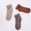35 Nike Plus【3雙一組】薄款 中筒襪 襪子 休閒襪 沙棕色 棕紅色 可可棕 SX6893-911