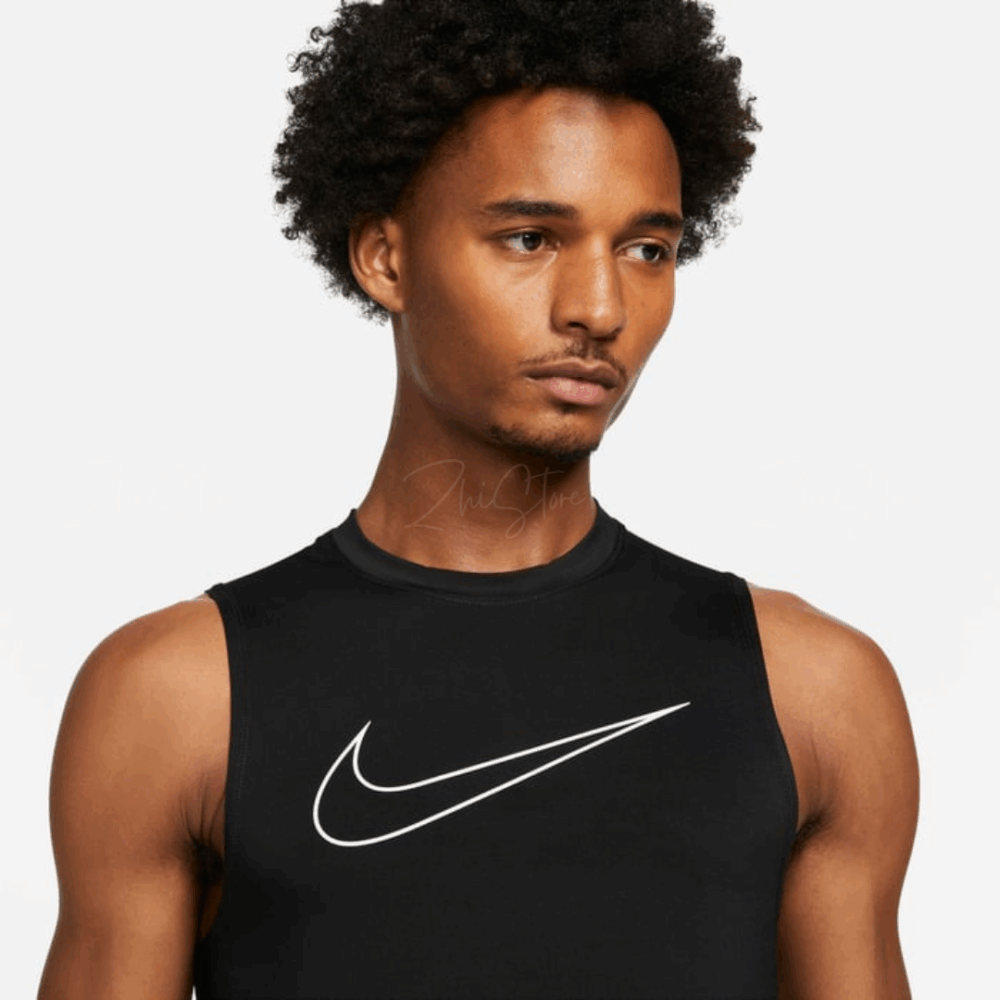 5 Nike Pro Dri-FIT 鏤空大勾 無袖運動背心 背心 健身背心 排汗 黑色 DD1989-010