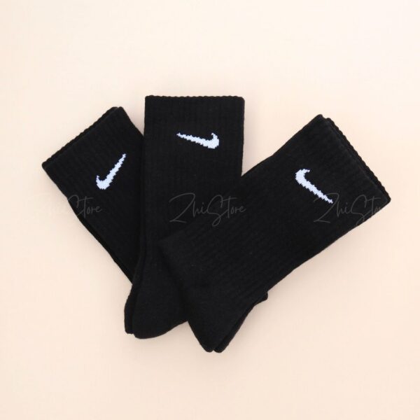 Nike Everyday Cushioned【3雙一組】毛圈布底 薄底 基本款 勾勾 黑色 長襪 襪子 SX7664-010 SX7676-010