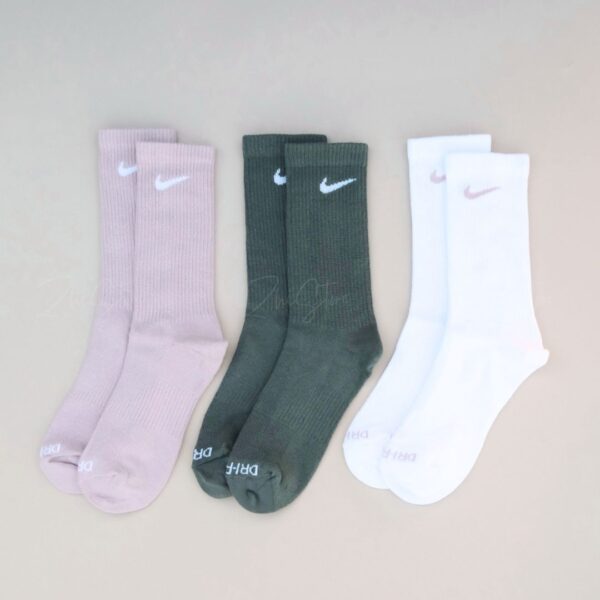 Nike Everyday Plus【3雙一組】薄底 長襪 休閒襪 襪子 丁香紫 深孔雀綠 白紫 SX6891-909