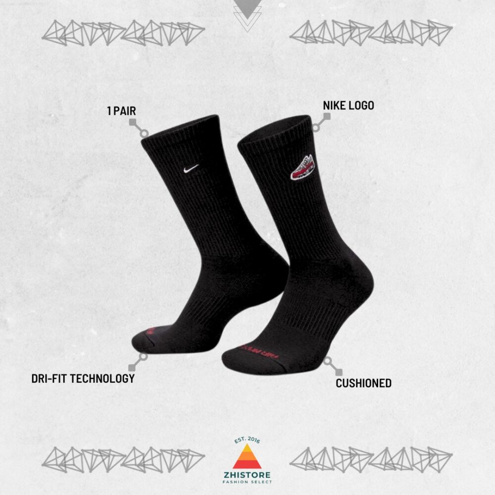Nike Everyday Plus【單雙】長襪 襪子 黑色 男襪 女襪 黑襪 FQ0327-010