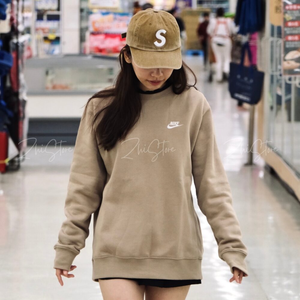 Nike 刺繡Logo 大學T 長袖上衣 長袖大學T 黑色 灰色 奶茶色 長袖 BV2667-010 BV2667-063 BV2663-010 BV2663-063 BV2663-247