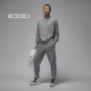 Nike Jordan 刺繡Logo 大學T 長袖上衣 長袖 灰色 FV7296-091