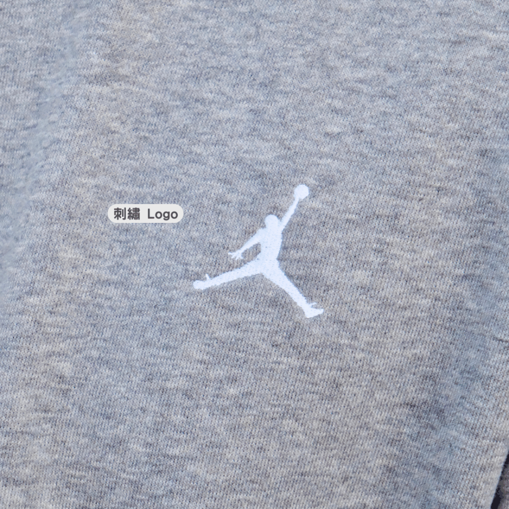 Nike Jordan 刺繡Logo 大學T 長袖上衣 長袖 灰色 FV7296-091
