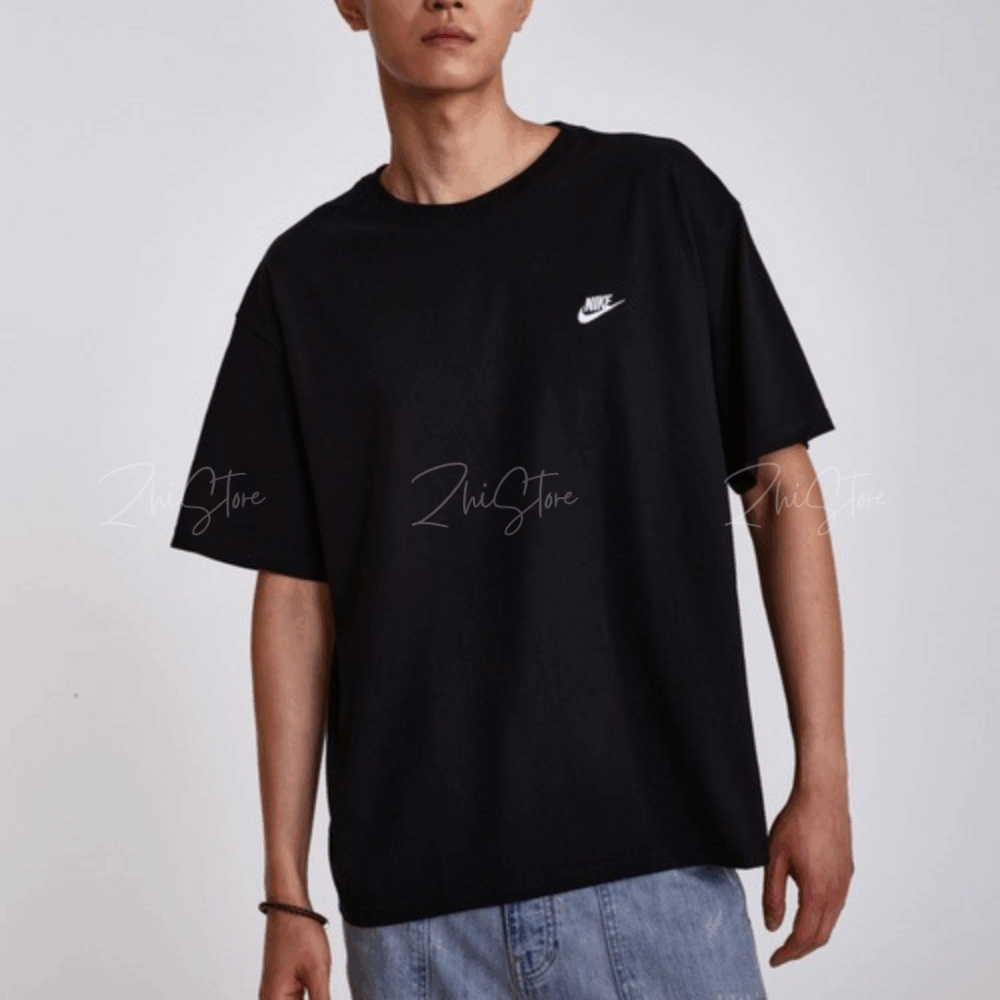 Nike NSW Club 刺繡Logo 短袖上衣 短袖T T-shirt 黑色 FV0376-010