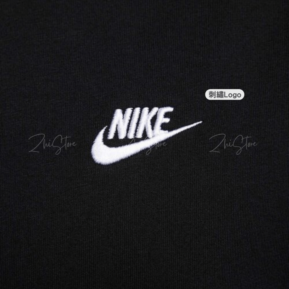 Nike NSW Club 刺繡Logo 短袖上衣 短袖T T-shirt 黑色 FV0376-010