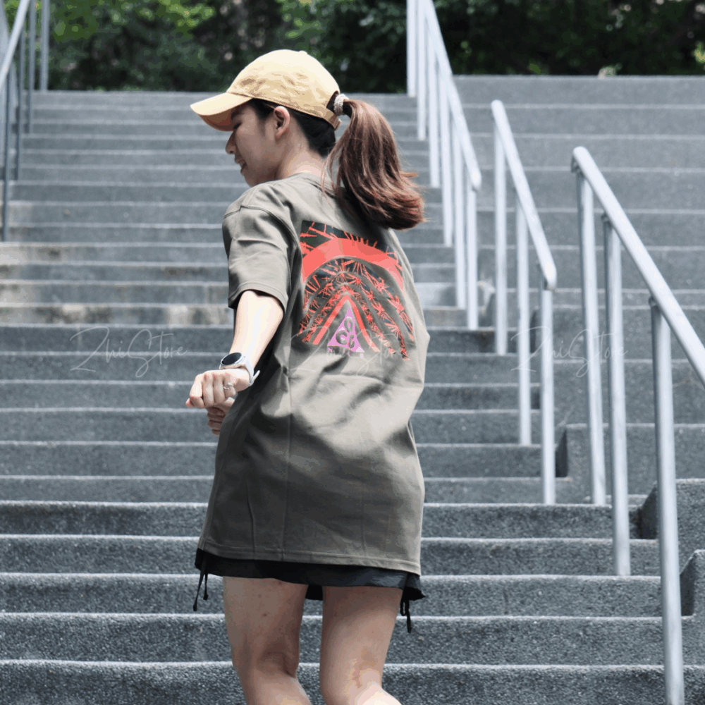 7 【零碼XS號】Nike ACG Logo 大Logo印花圖T 美版 短袖上衣 T-shirt 卡其綠色 CT4168-325