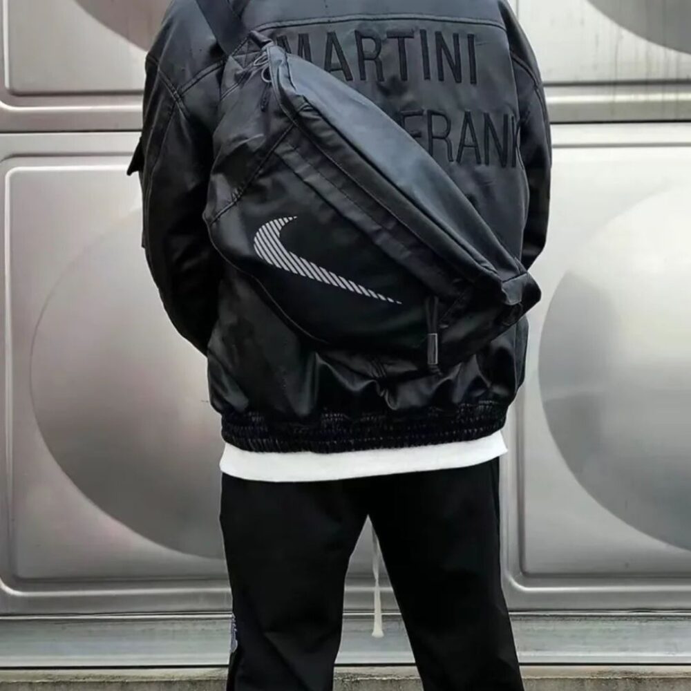 Nike  Tech Hip 反光Logo 防潑水 腰包 側背包 斜背包 包包 黑色 DB4697-010