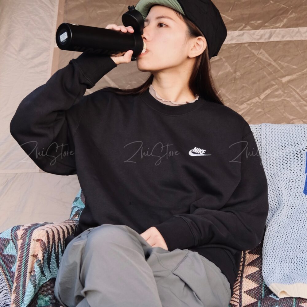 Nike 刺繡Logo 大學T 長袖上衣 長袖大學T 黑色 灰色 奶茶色 長袖 BV2667-010 BV2667-063 BV2663-010 BV2663-063 BV2663-247