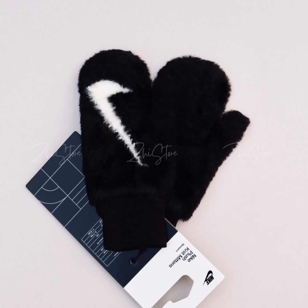 Nike Plush Knit 女款 絨毛手套 手套 保暖手套 連指手套 黑色 FV6099-010