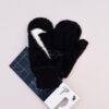 Nike Plush Knit 女款 絨毛手套 手套 保暖手套 連指手套 黑色 FV6099-010