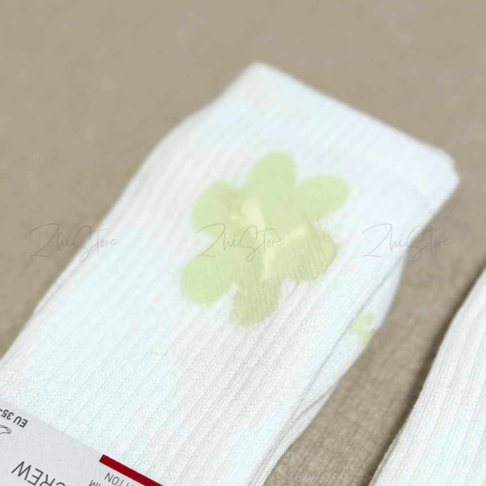 PUMA【1雙】花朵 奶油白 白色 長襪 襪子 白襪 女襪 花花 BB154601 602 603