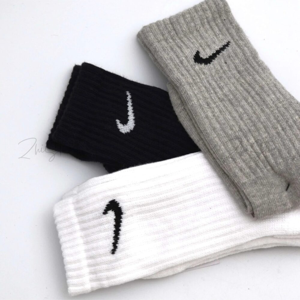 Nike Everyday 【3雙一組】基本款 Logo 毛圈布底 長襪 黑 灰 白 灰襪 白襪 黑襪 SX7664-964