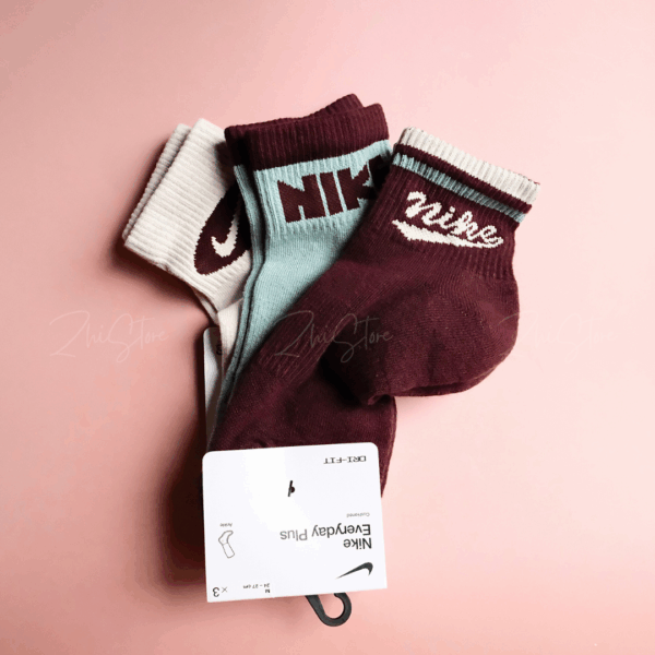 Nike Everyday Plus【3雙一組】復古 美式 毛圈布底 休閒中筒襪 中筒襪 薄荷巧克力 HJ9340-904