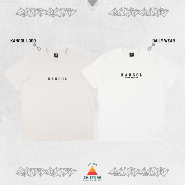 1 KANGOL 立體字母短袖上衣 白色 霜灰色 T恤 短袖t恤 6425100