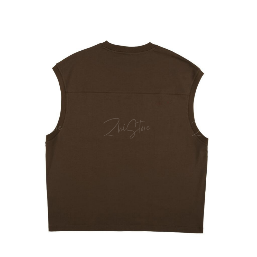 NCAA 中性落肩寬鬆背心 黑色 咖啡色 背心 無袖背心 重磅 男裝 無袖 中性 74251482