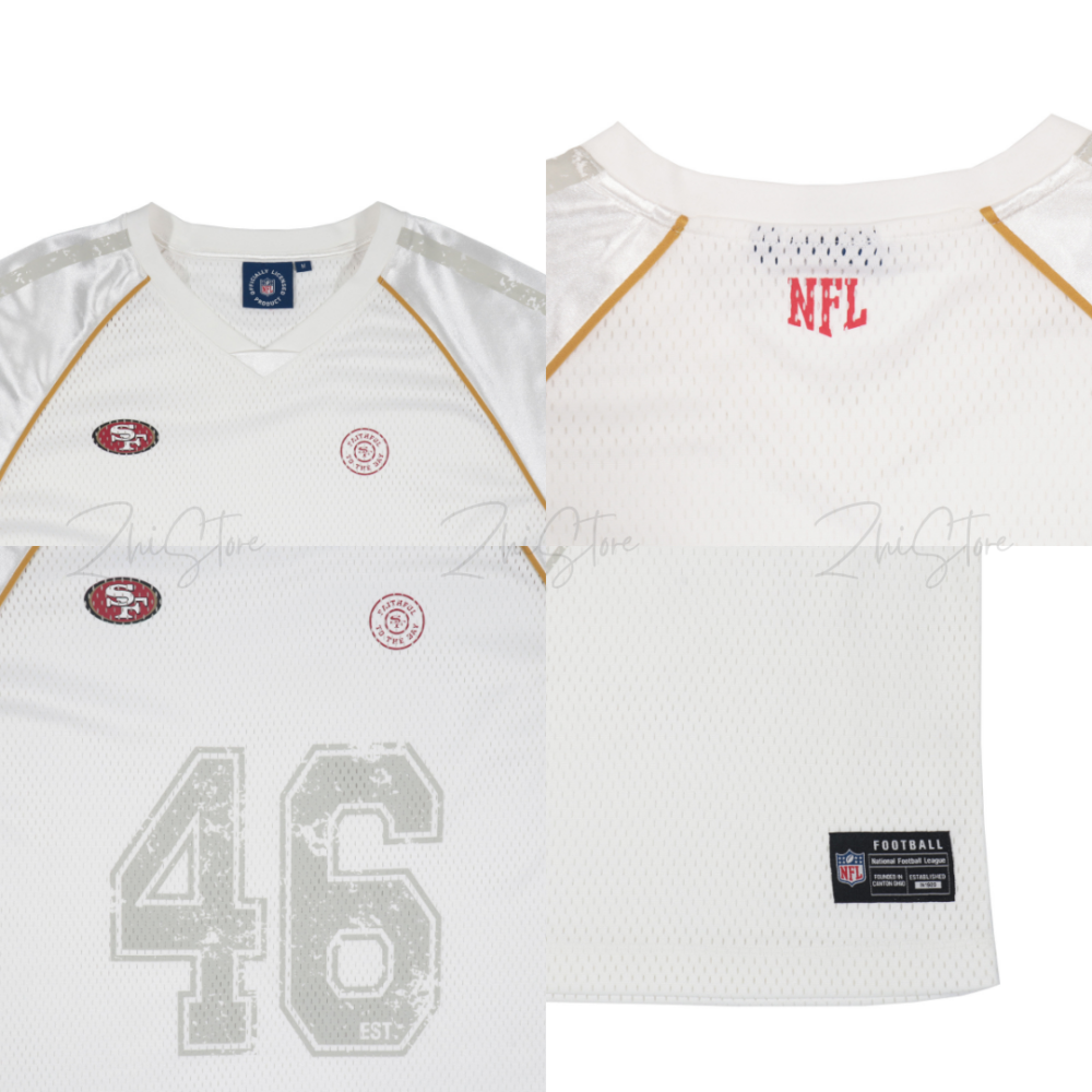 10 NFL 拉克蘭 拼接網布 短袖上衣 黑色 白色 25251491 25251492